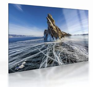Staklena slika ledenih stijena (70x50 cm)