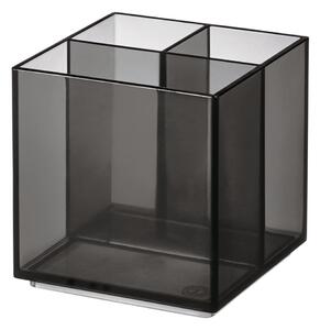 Mat crni kupaonski kozmetički organizator od reciklirane plastike Cosmetic Cube - iDesign