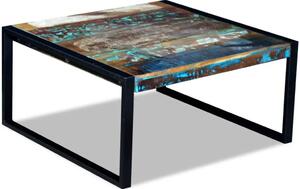 Stolić za kavu od masivnog obnovljenog drva 80 x 80 x 40 cm