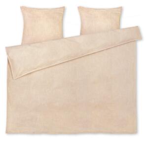 Oker žuto-bijela posteljina za bračni krevet-za produženi krevet od organskog pamuka 200x220 cm Monochrome Lines – JUNA