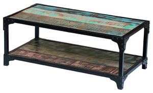 Stolić za kavu od masivnog obnovljenog drva - 90 x 45 x 35 cm 1 masivno obnovljeno drvo 90 x 45 x 35 cm