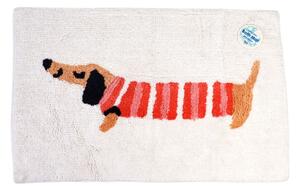 Crveno-bijela kupaonska prostirka 83x52,5 cm Sausage Dog - Rex London