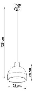 Svijetlo siva viseća svjetiljka ø 28 cm Filippo – Nice Lamps