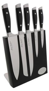 Set od 5 kuhinjskih noževa od nehrđajućeg čelika s magnetnim držačem Jean Dubost Massif