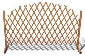 Rešetkasta ograda od masivnog drva 180 x 100 cm - Smeđa 1 Smeđa