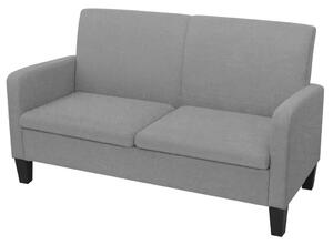 Kauč Dvosjed 135x65x76 cm Svijetlo Sivi - Svjetlosiva Dvosjedi Svjetlosiva Dvosjedi