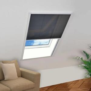 Plisirani Komarica za prozor Aluminijski 80x120 cm - Bijela 80 x 120 cm Bijela 80 x 120 cm