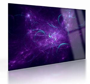 Staklena slika moderne plave apstrakcije (70x50 cm)