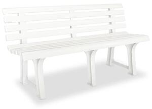 Vrtna klupa 145 5 cm plastična bijela - Bijela 1 2 Bijela