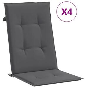 Jastuci za vrtne stolice 4 kom antracit 120x50x3 cm od tkanine - Antracit 120 x 50 x 3 cm 4