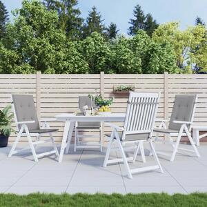 Jastuci za vrtne stolice 4 kom sivi 120 x 50 x 3 cm od tkanine - Siva 120 x 50 x 3 cm 4 Siva