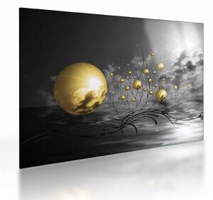 Staklena slika oker kugli (70x50 cm)