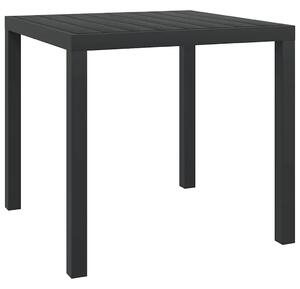 Vrtni stol crni 80 x 80 x 74 cm aluminijum i WPC - Crna 80 x 80 x 74 cm 1 80 x 80 x 74 cm