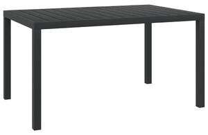 Vrtni stol crni 150 x 90 x 74 cm aluminijum i WPC - Crna 150 x 90 x 74 cm 1 150 x 90 x 74 cm