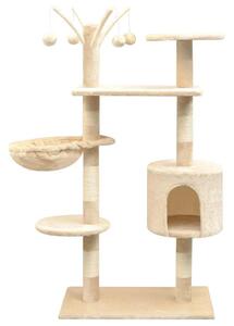Penjalica Grebalica za Mačke sa Stupovima od Sisala 125 cm Bež - Bež 96 x 35 x 125 cm Bež 96 x 35 x 125 cm