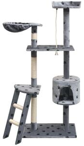 Penjalica Grebalica za Mačke sa Stupovima od Sisala 150 cm Siva s Otiskom Šapa - Siva s otiskom šapa 97 x 40 x 150 cm Siva s oti