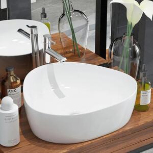 Lavabo - Umivaonik Trokutasti Keramički Bijeli 50 5x41x12 cm - Bijela Bijela