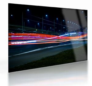 Staklena slika noćnog grada (70x50 cm)