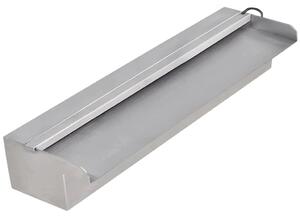 Pravokutna fontana za bazen s vodopadom LED nehrđajući čelik 45 cm - 45 cm s LED svjetlima 45 cm s LED svjetlima