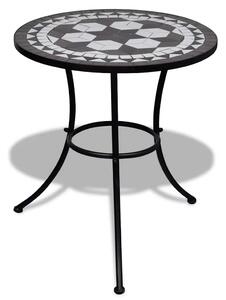 Bistro stolić crno-bijeli 60 cm s mozaikom - Crna 60 x 70 cm 1 Crna