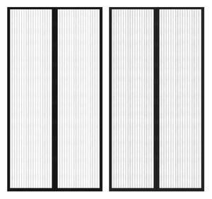 Mreža za komarce - Mreža protiv insekata magnetom 2 kom 210 x 100 cm Crna - 210 x 100 cm 210 x 100 cm