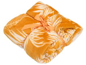 Narančasta deka od mikropliša FIEN, 150x200 cm