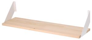 Atmowood polica od borovine 80 cm - bočni okovi Kovanje: Bijeli okovi