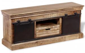 TV Ormarić s 2 Klizna Vrata Masivno Mango Drvo 110x30x45 cm
