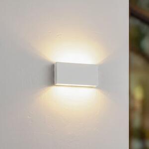 Lindby Lucande Jarte vanjska zidna LED svjetiljka, 20 cm, bijela, IP65, Bijela, Plastika