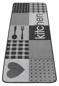 Siva kuhinjska staza Hanse Home Weave Patchwork Kitchen, 70 x 180 cm