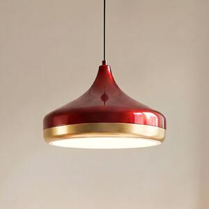 Opviq Yildo viseća svjetiljka, bordo, Ø 36 cm, metal, E27, prigušiva, Crvena, Dnevni boravak/blagovaonica, Metal