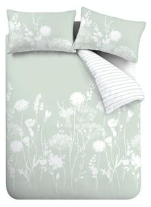 Bijela i zelena posteljina Catherine Lansfield Meadowsweet Floral, 135 x 200 cm