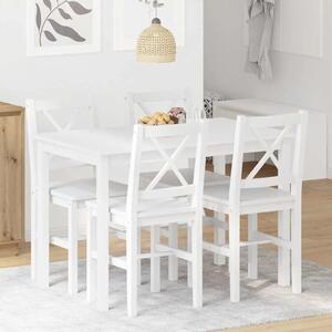 5-dijelni blagovaonski set bijeli - Bijela 5 4 5