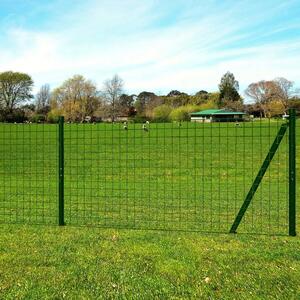 Euro ograda 25 x 1 7 m čelična zelena - Zelena 1 25 m 1.7 m