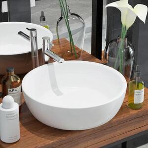 Lavabo - Umivaonik Okrugli Keramički Bijeli 42x12 cm - Bijela Bijela