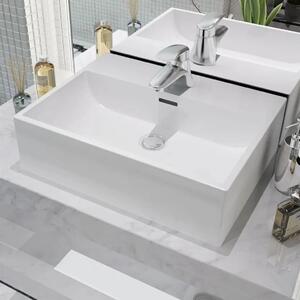 Lavabo - Umivaonik s Poklopcem za Slivnik Keramički Bijeli 51 5x38 5x15 cm - Bijela 51.5 x 38.5 x 15 cm Bijela 51.5 x 38.5 x 15