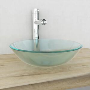 Lavabo - Umivaonik od Kaljenog Matiranog Stakla 42 cm - Matirano Bez slavine Matirano Bez slavine