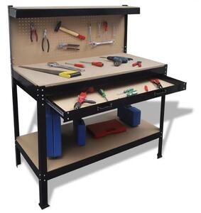 Radni Stol za Radionu s Pločom za Alat i Ladicom - 115 cm 1 with drawer and pegboard 115 cm