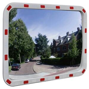 Konveksno pravokutno prometno ogledalo 60 x 80 cm s reflektorima - 60 x 80 cm 1 60 x 80 cm