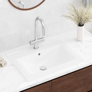 Luksuzni keramički pravokutni Lavabo - Umivaonik bijeli 60 x 46 cm - Bijela Bijela