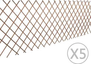 Ograda od vrbe za biljke penjačice 5 kom 180 x 90 cm - 180 x 90 cm 5 180 x 90 cm