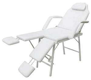 Prijenosna stolica za tretman lica umjetna koža 185x78x76 cm bijela - Bijela Bijela