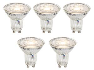 Set od 5 GU10 50 mm LED žarulja s prigušivanjem - podesiva temperatura boje 2200-3000K, 4,9 W 400 lm