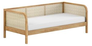 Krevet od punog hrasta s podnicom 90x200 cm u prirodnoj boji Olive Captain Rotan – Vipack