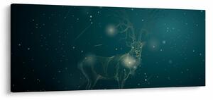 Slika - Čarobni jelen ponoči (120x50 cm)