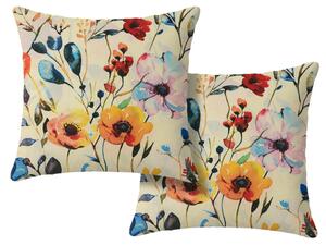 Set od 2 kom ukrasne jastučnice FLOREEN 45x45 cm, krem
