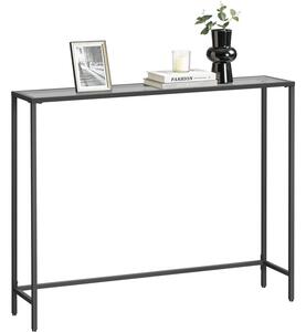 Konzolni stol od kaljenog stakla, 20 x 100 x 80 cm, crno sivi, | VASAGLE