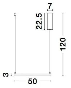 ETERNA VISILICA LED 30W/3000K/2188lm/DIMM/IP20/CRNA NL9990736