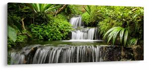 Slika - Slap v deževnem gozdu (120x50 cm)