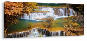 Slika - Slapovi Huay Mae Khamin, Tajska (120x50 cm)